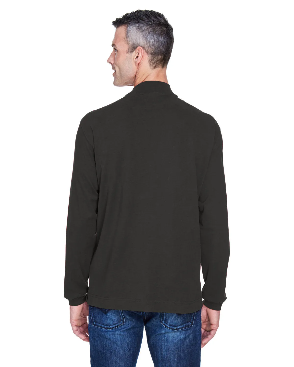 Devon & Jones Adult Sueded Cotton Jersey Mock Turtleneck