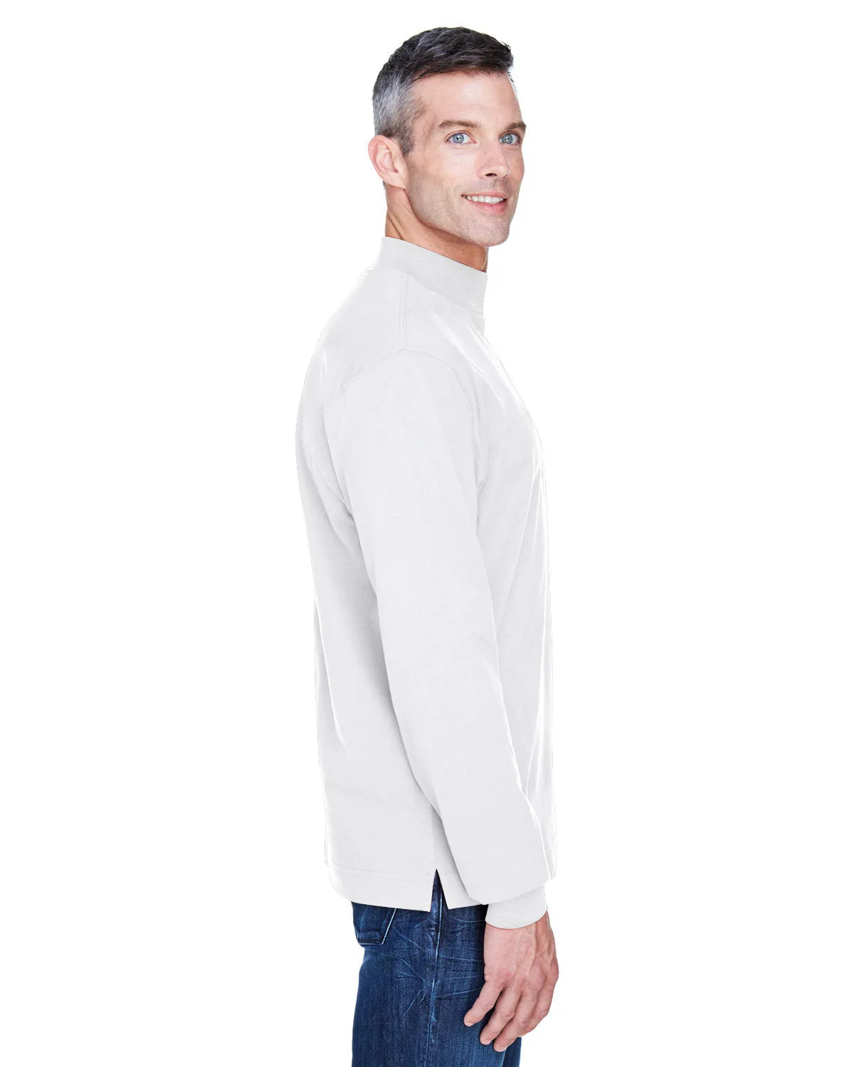 Devon & Jones Adult Sueded Cotton Jersey Mock Turtleneck