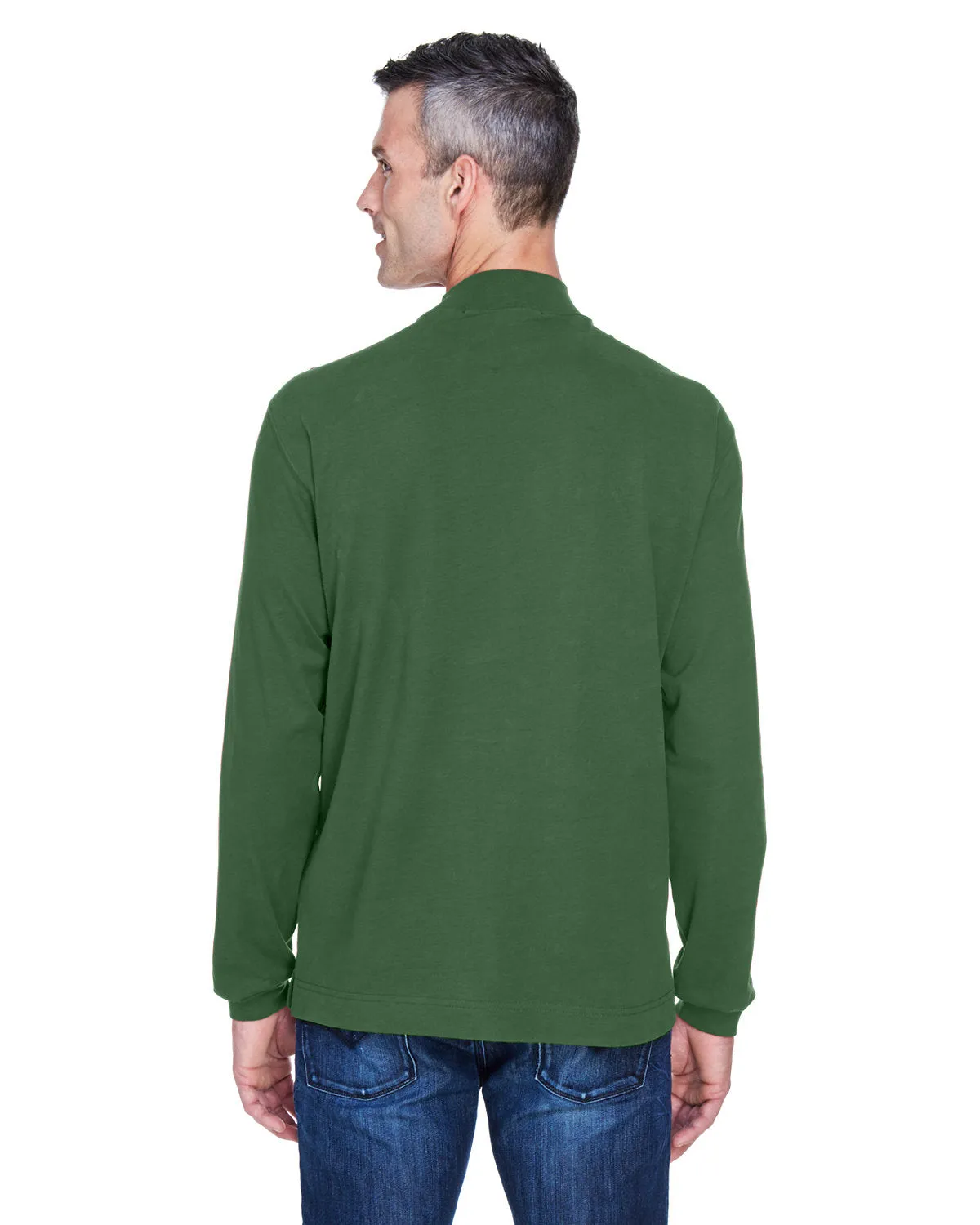 Devon & Jones Adult Sueded Cotton Jersey Mock Turtleneck