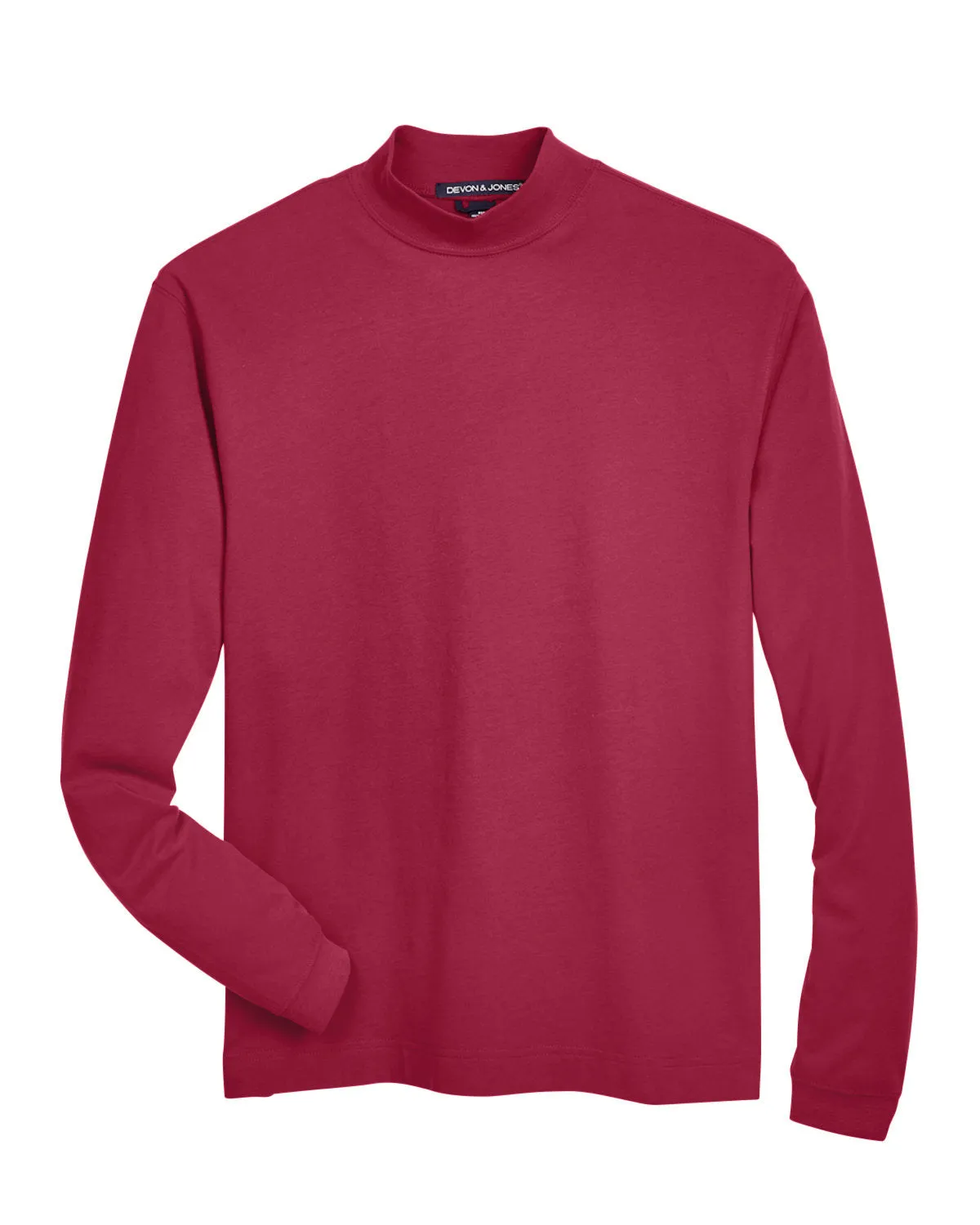 Devon & Jones Adult Sueded Cotton Jersey Mock Turtleneck