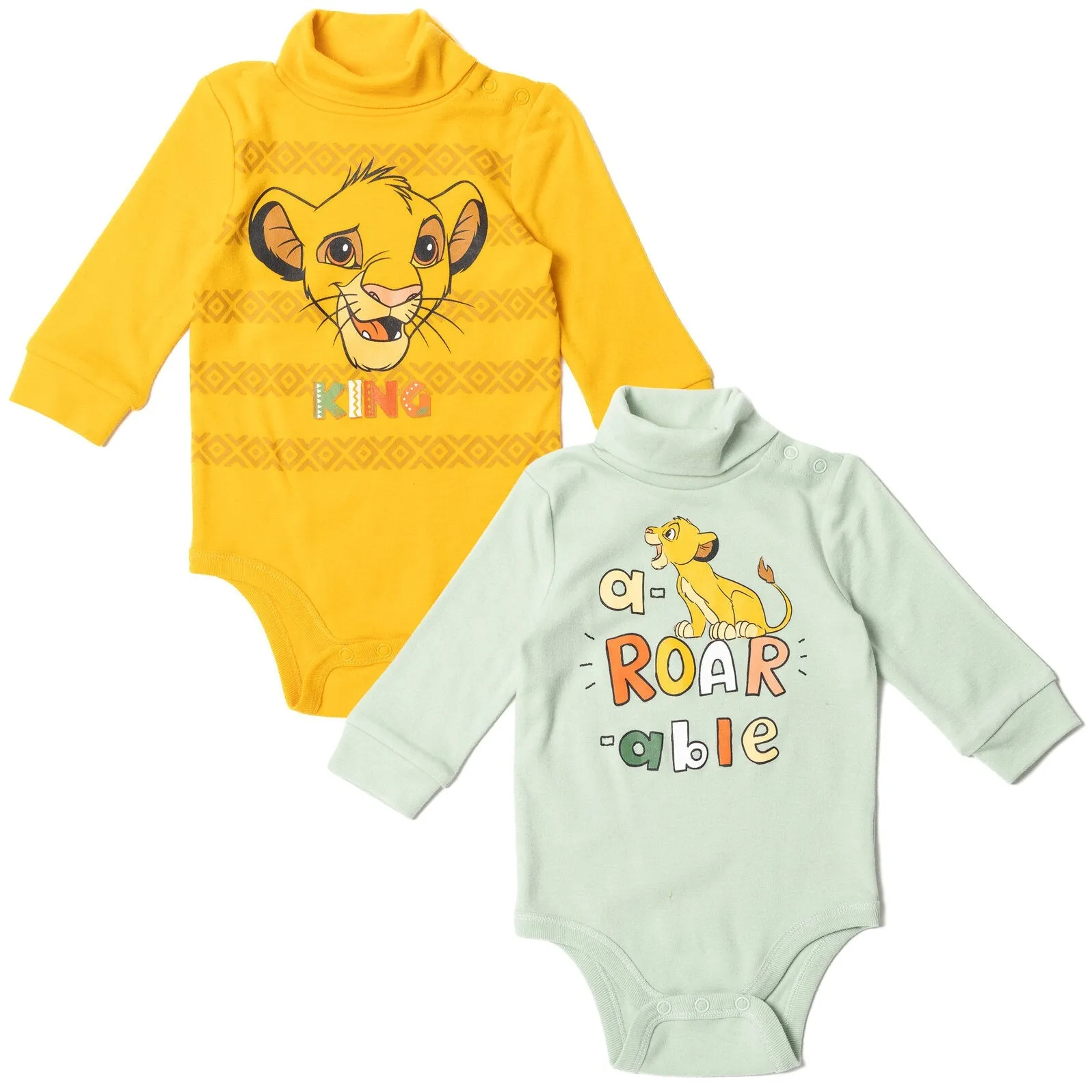 Disney Lion King Simba 2 Pack Turtleneck Bodysuits