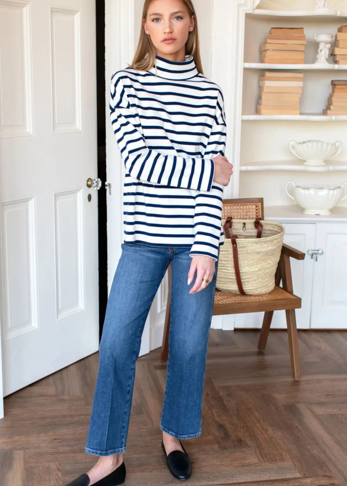 EMERSON FRY Edie Top - Navy Stripe