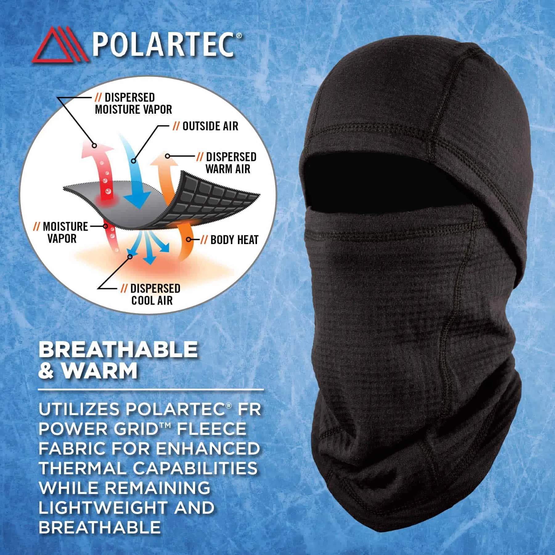 Ergodyne 16847 6847  Black FR Balaclava Face Mask - Dual Compliant