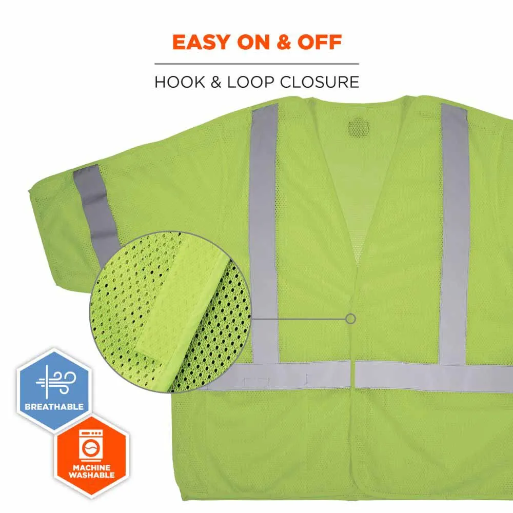 Ergodyne 23055 8315BA L/XL Lime Hi Vis Breakaway Safety Vest HL