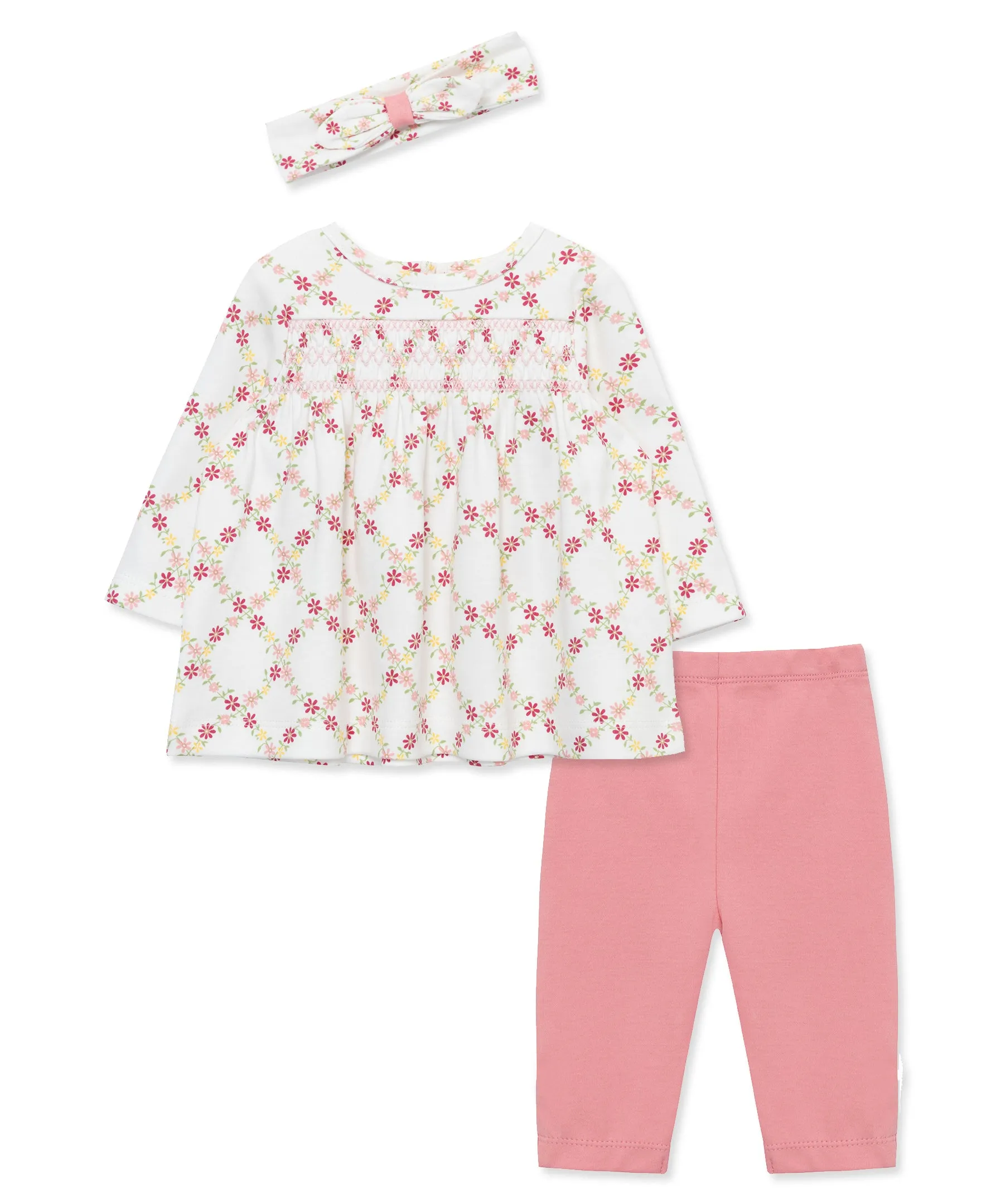 Floral Lattice Tunic Set (12M-24M)