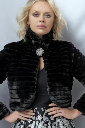 FRANK LYMAN FAUX FUR BOLERO