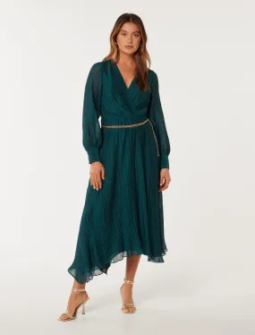 Genevieve Crinkle Midi Dress