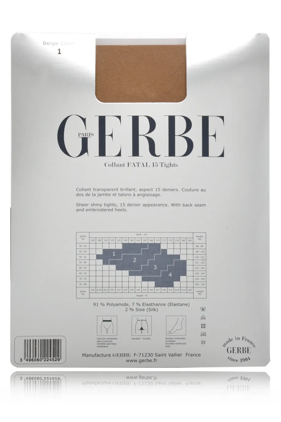 GERBE FATAL 15 Beige Dore Tights