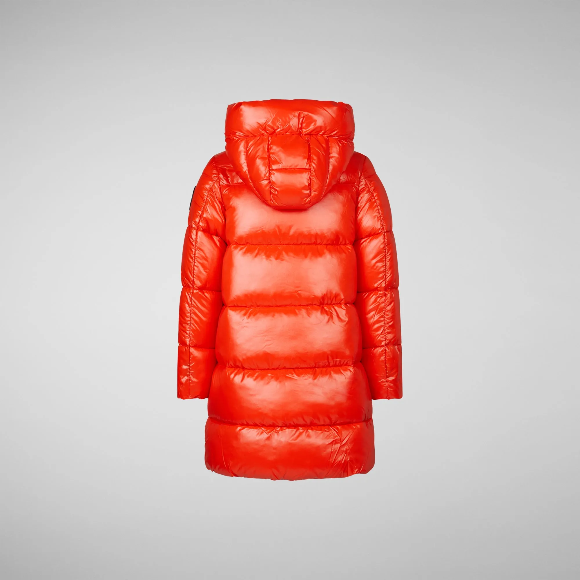 Girls' Millie Hooded Puffer Coat in Poppy Red