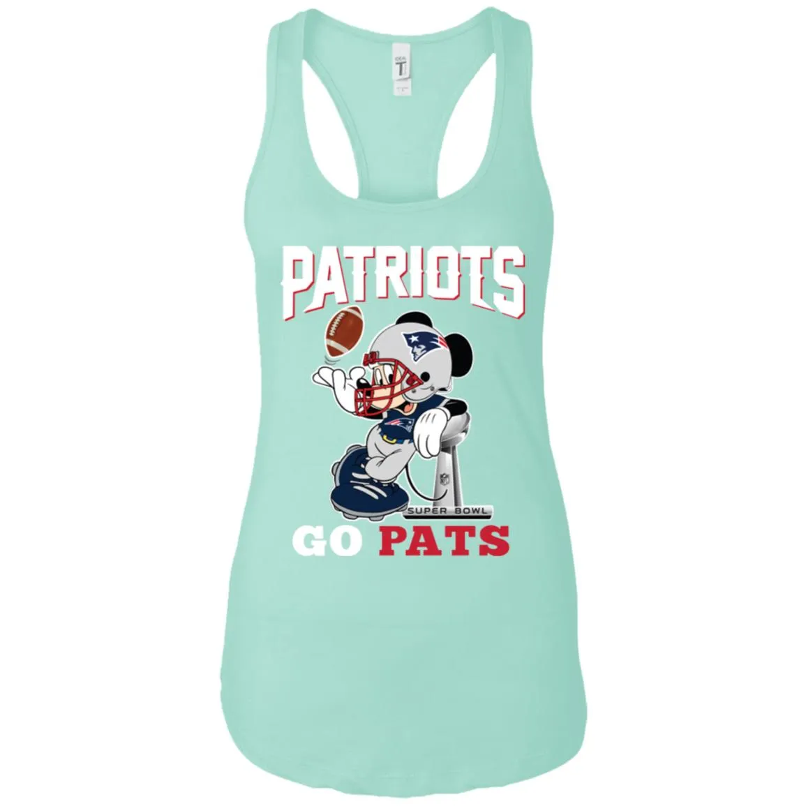 Go Pats - New England Patriots Super Bowl 2019 Mickey Mouse Football Nfl Women Tank Top