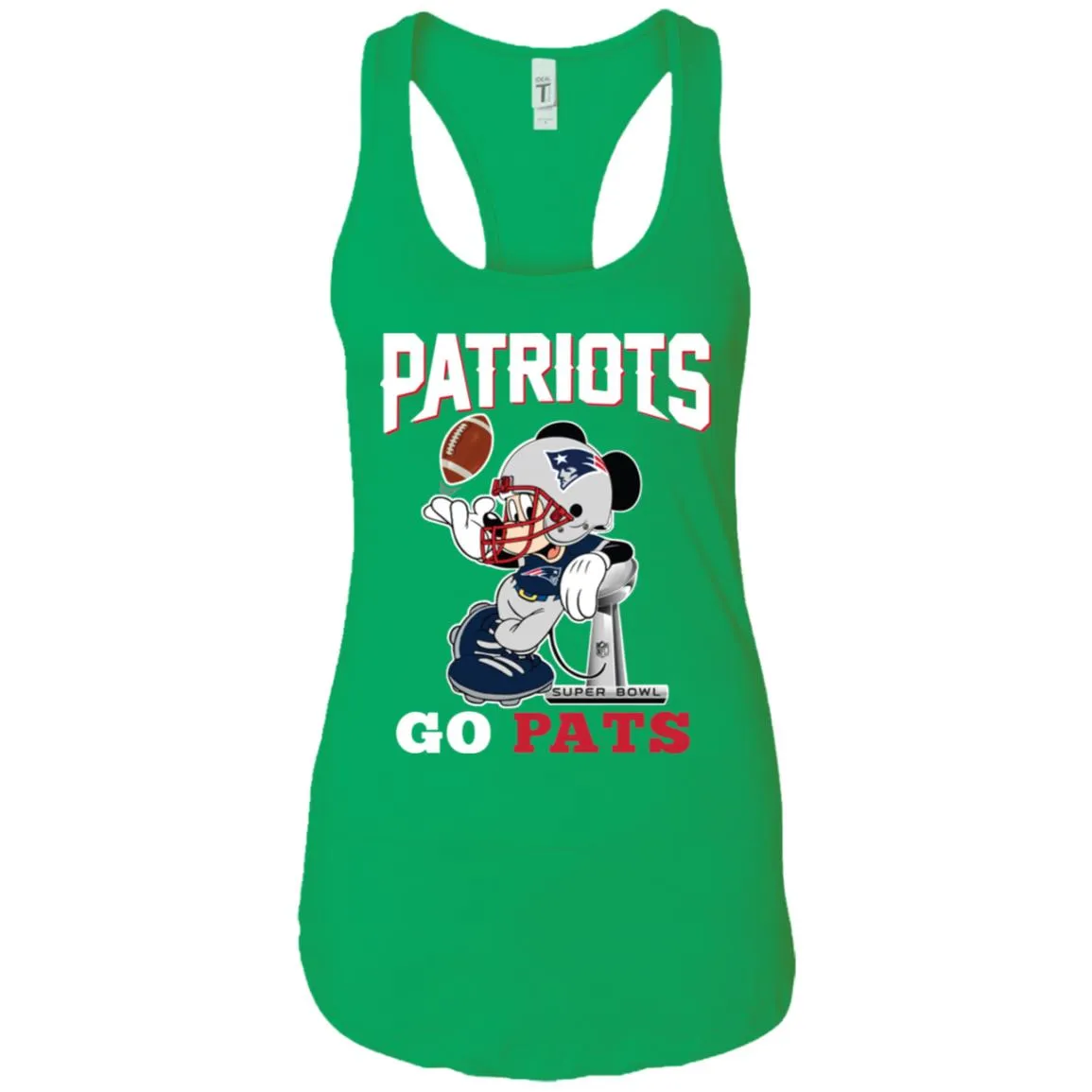 Go Pats - New England Patriots Super Bowl 2019 Mickey Mouse Football Nfl Women Tank Top