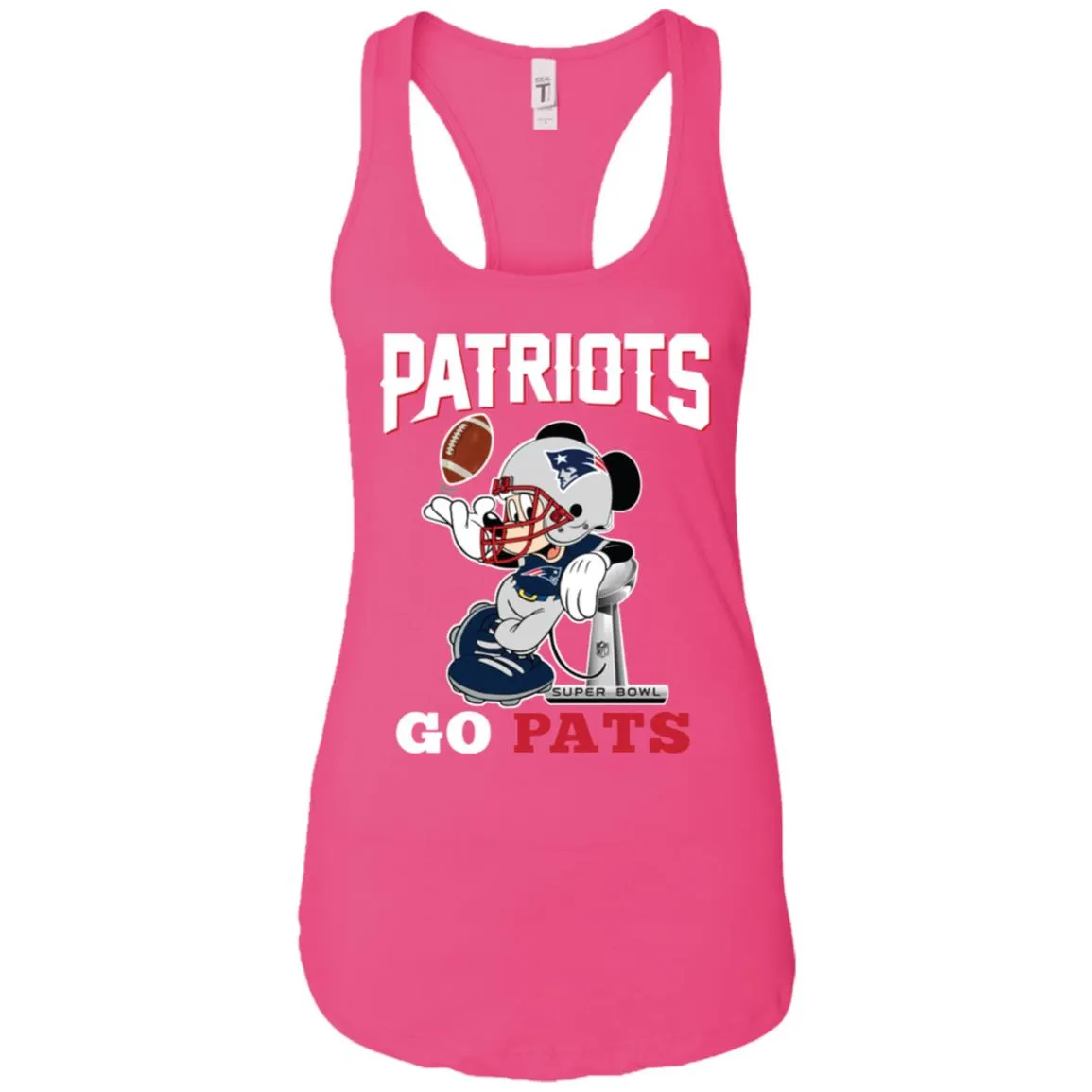 Go Pats - New England Patriots Super Bowl 2019 Mickey Mouse Football Nfl Women Tank Top