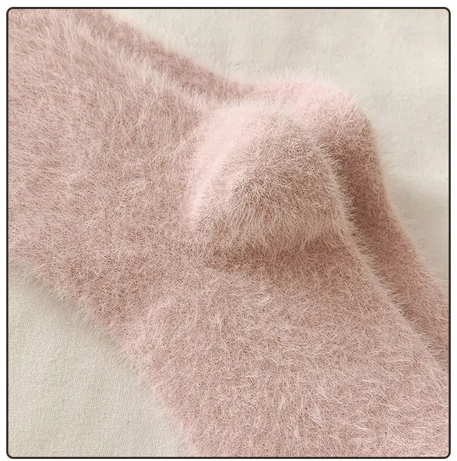 Gohobi Pink Heart Velvet Socks