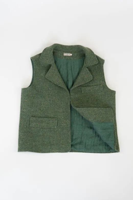 Green Irish Tweed Gilet