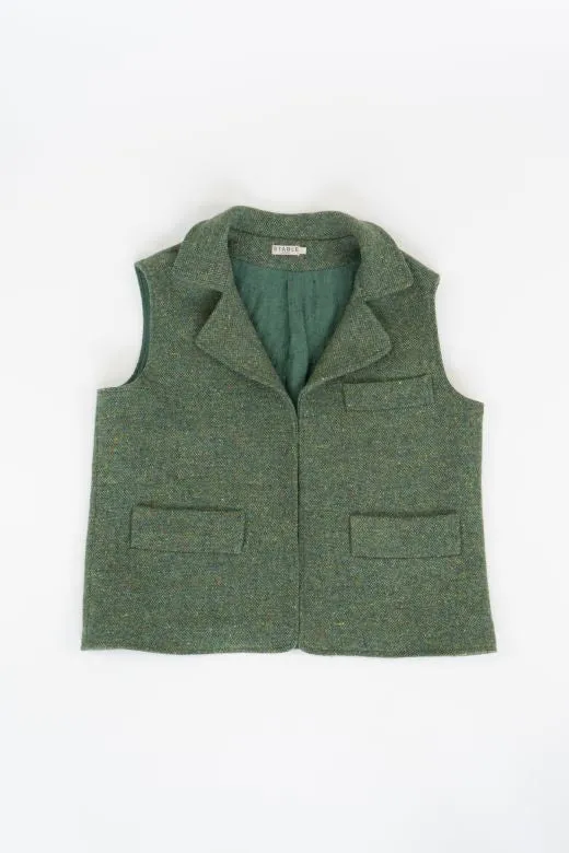 Green Irish Tweed Gilet