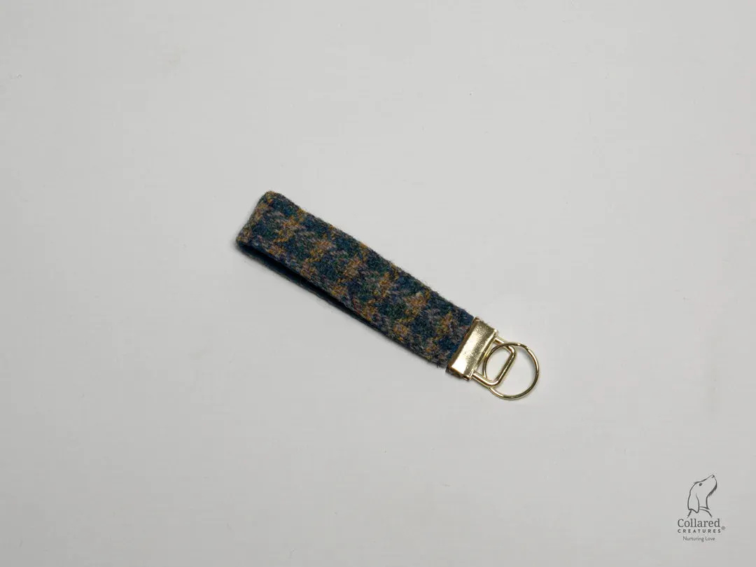 Harris Tweed Yellow & Blue Small Check Buckle Dog Collar