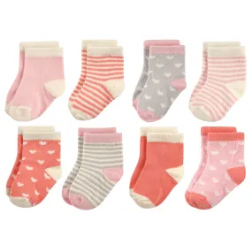 Hudson Baby Cotton Rich Newborn and Terry Socks, Hearts