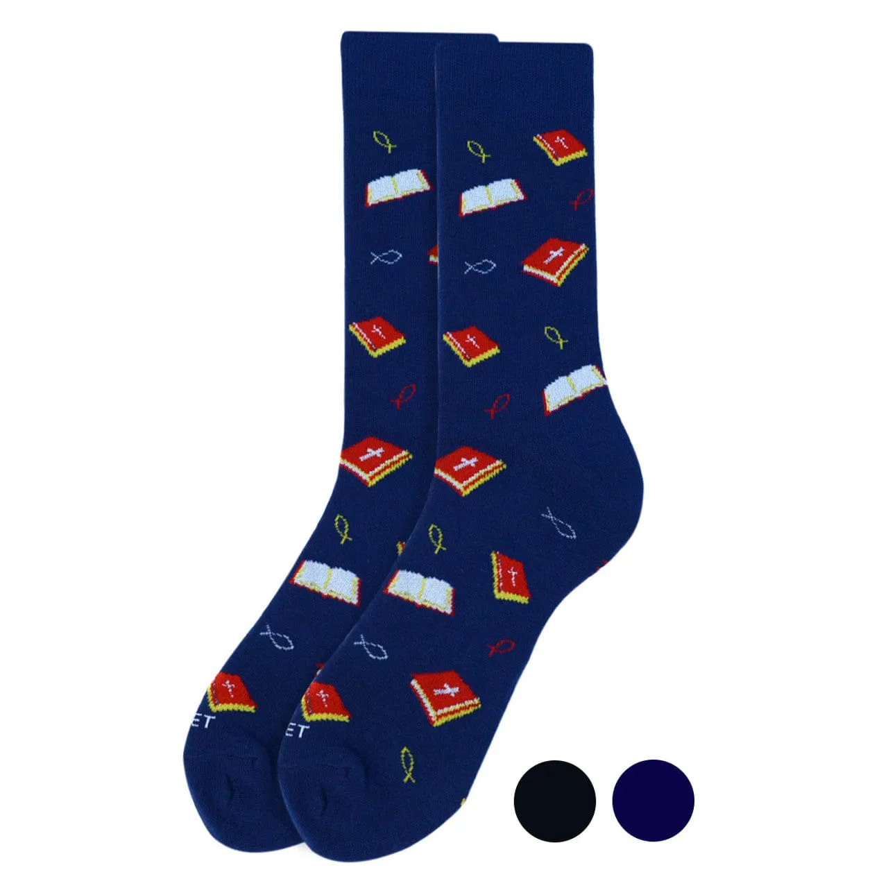 I Love Jesus or Bible Faith Inspired Christian Crew Socks for Men or Women