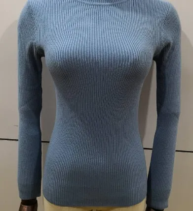 Knitted Turtleneck Sweater Casual Soft Jumper Long Sleeve