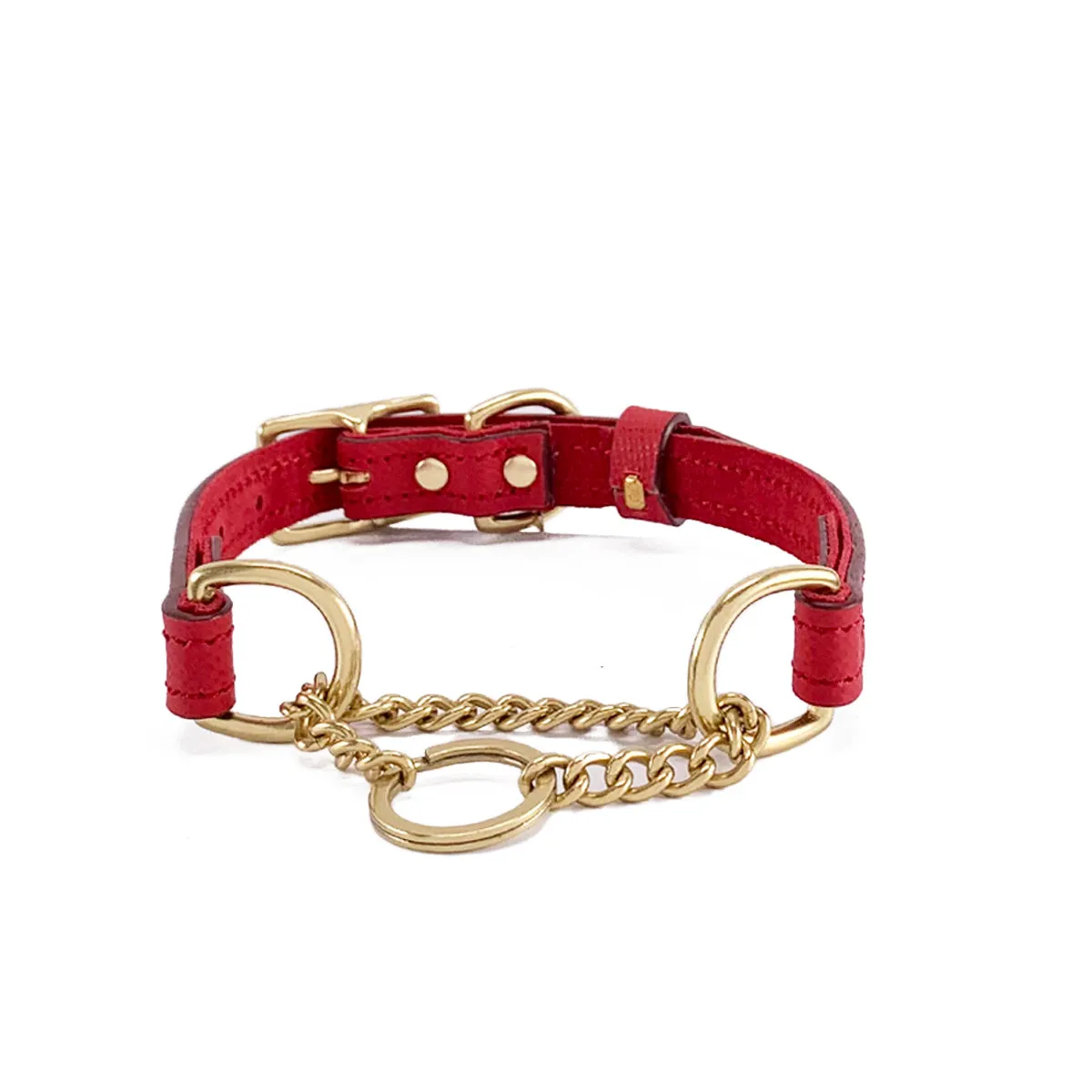 Lambert Martingale Leather Dog Collar Cayenne