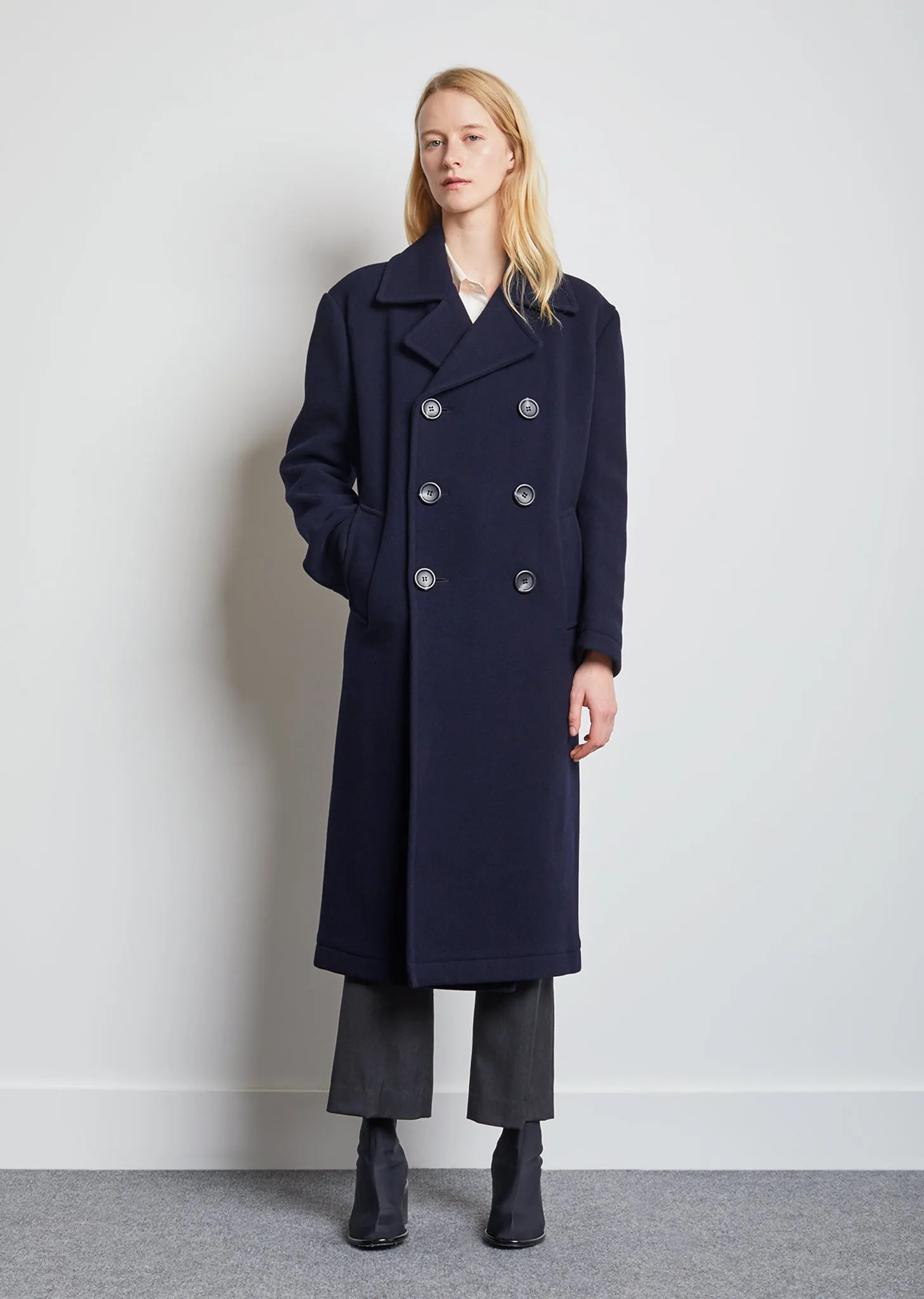 Lambs Wool Double Breasted Coat