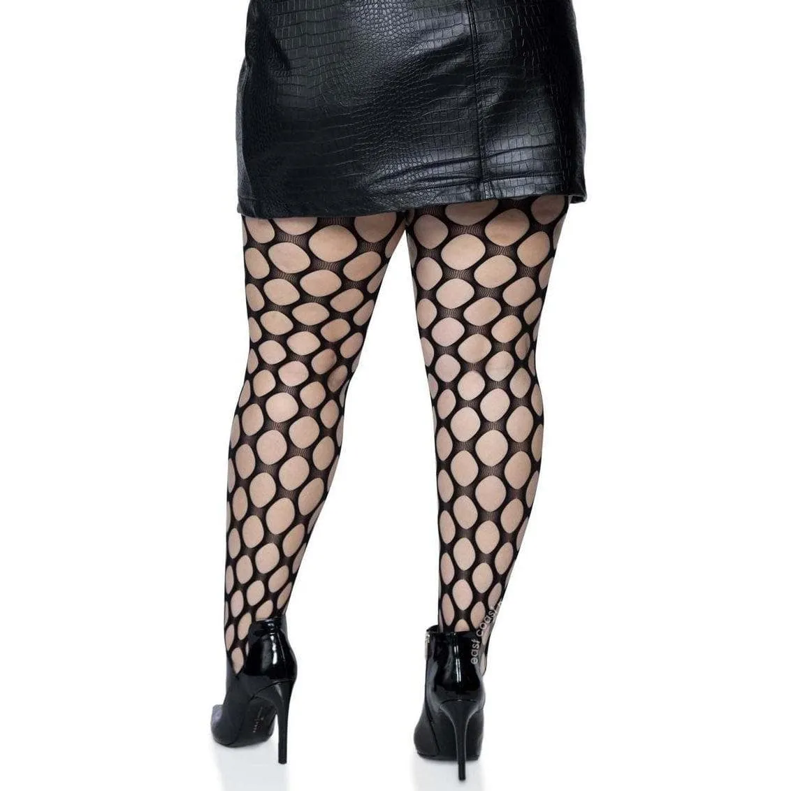 Leg Avenue Rhinestone Jumbo Pothole Net Tights Black