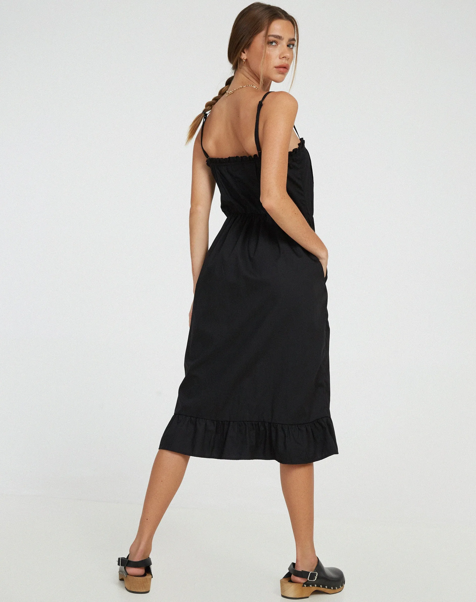 Lennox Midi Dress in Black