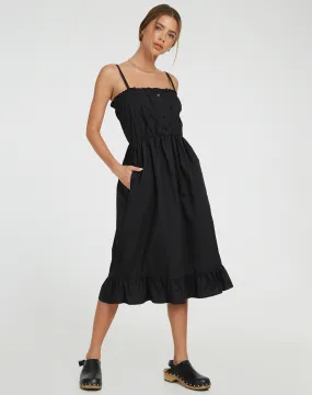 Lennox Midi Dress in Black