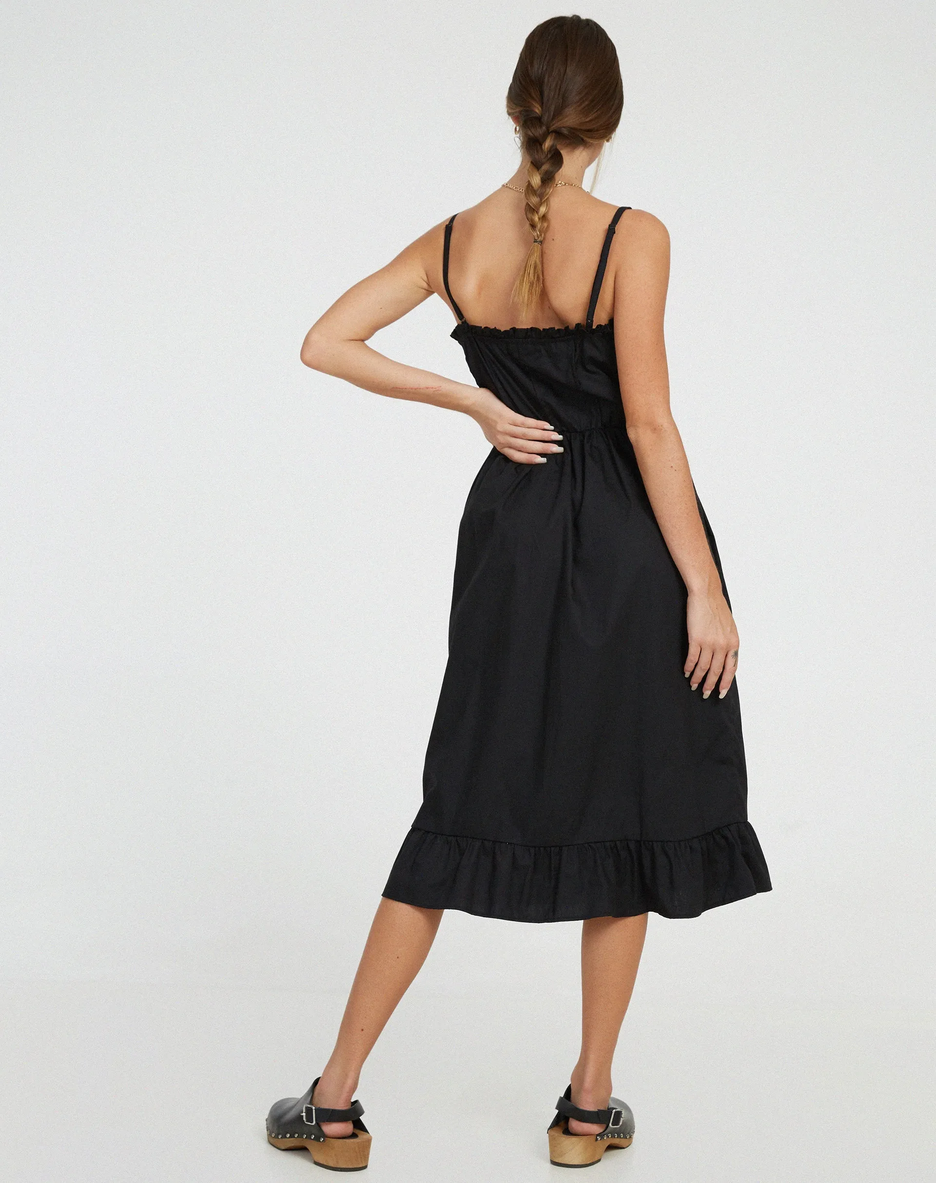 Lennox Midi Dress in Black