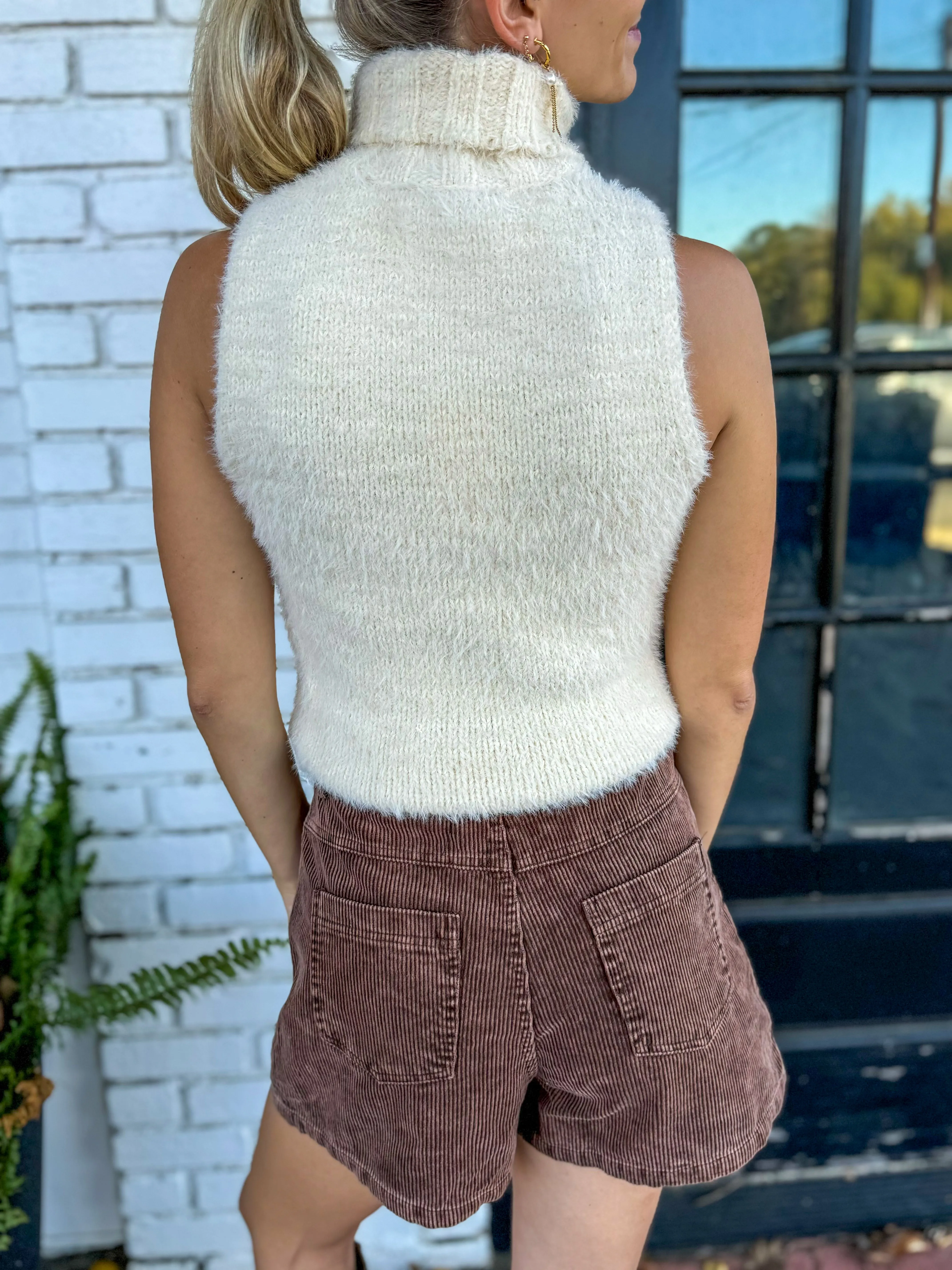 Lexie Turtleneck Sleeveless Sweater