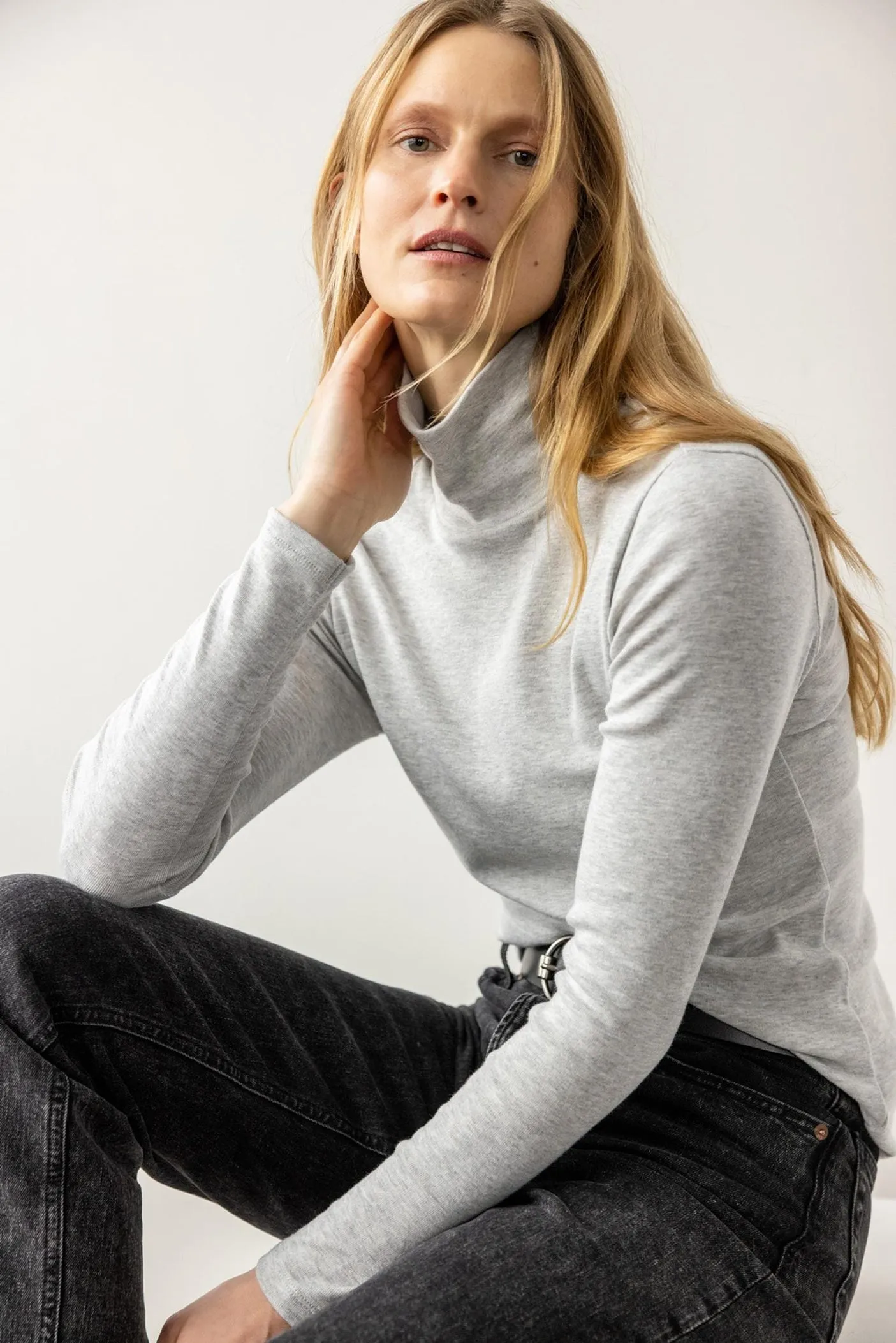 Lilla P Long Sleeve Turtleneck Tee