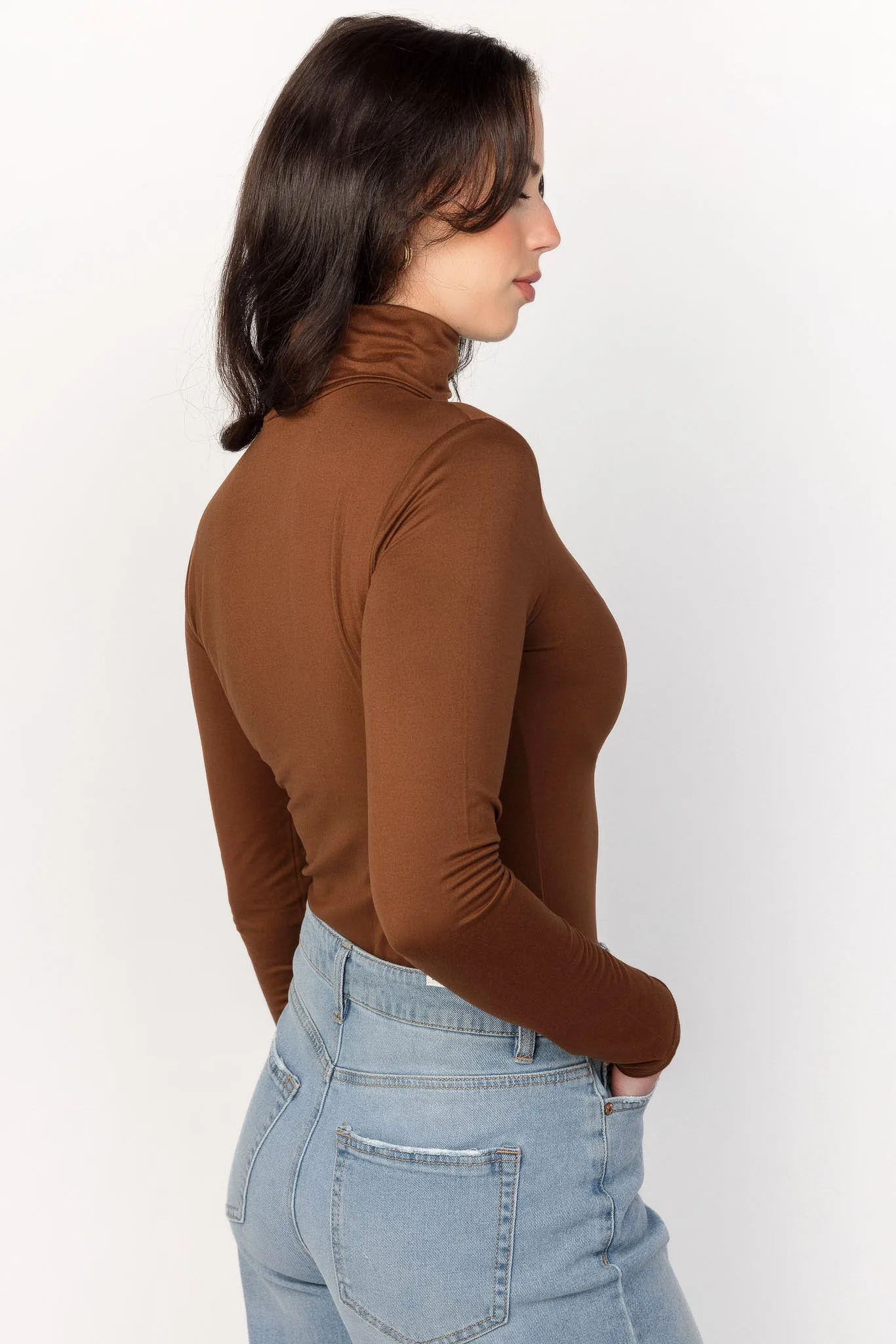 Long-Sleeve Fitted Turtleneck