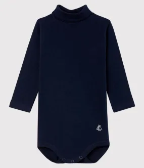 Long Sleeved Navy Turtleneck Onesie