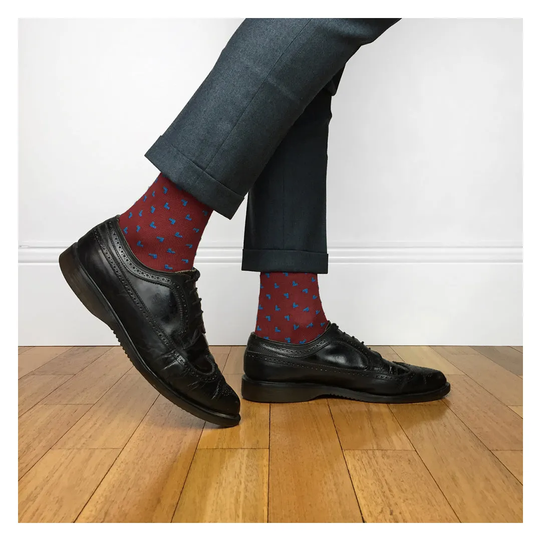 Madder Socks - Avenida - Barolo / Teal