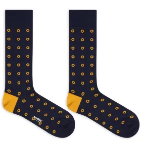 Madder Socks - Punch - Midnight Blue / Saffron Yellow