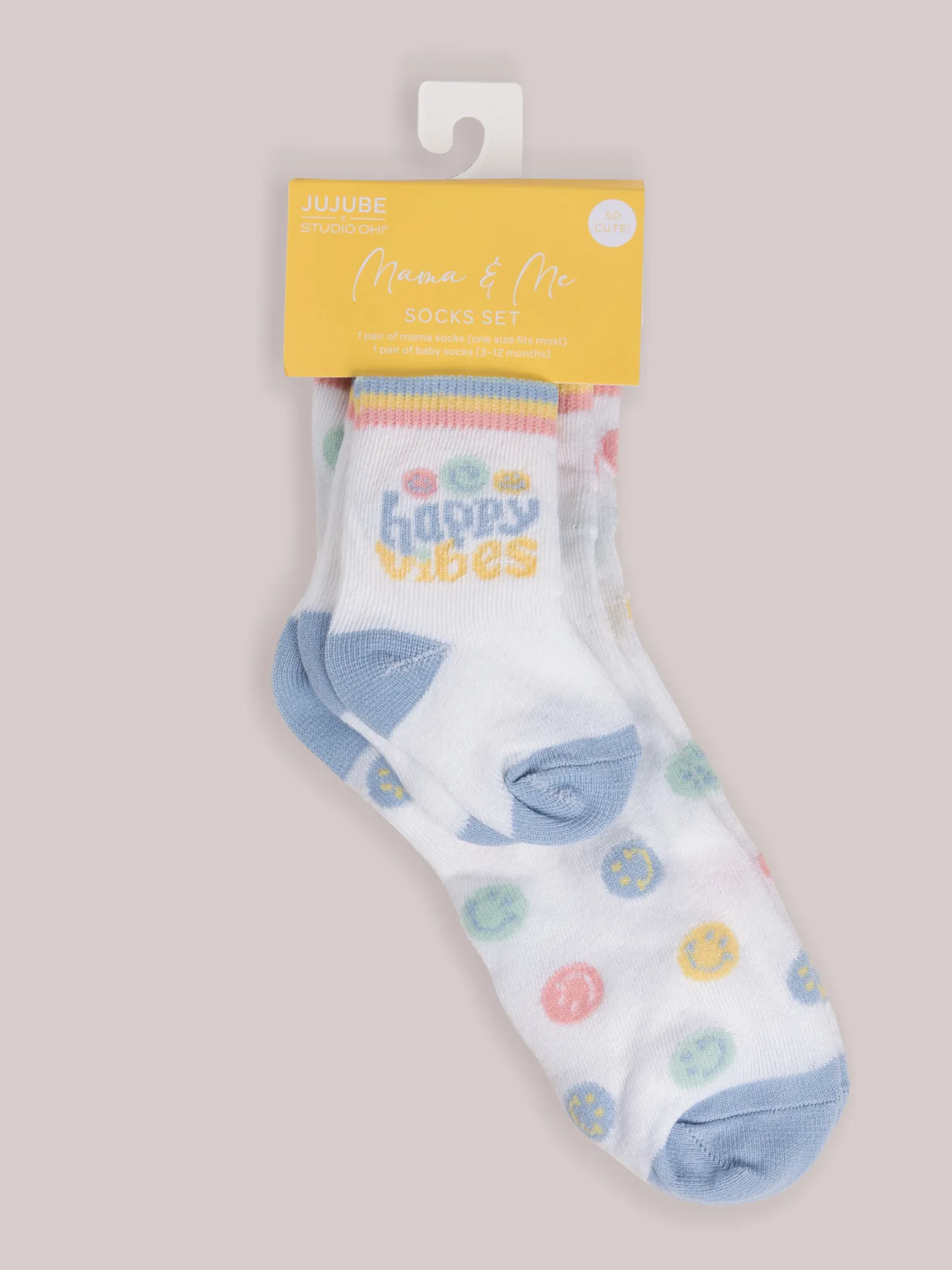 Mama & Me Matching Socks Set -  Happy Baby Vibes