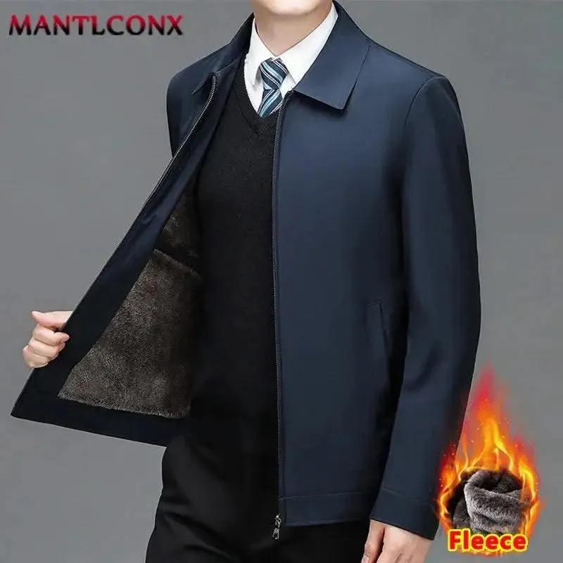 MANTLCONX Luxe Fleece-Lined Hooded Jacket for Men