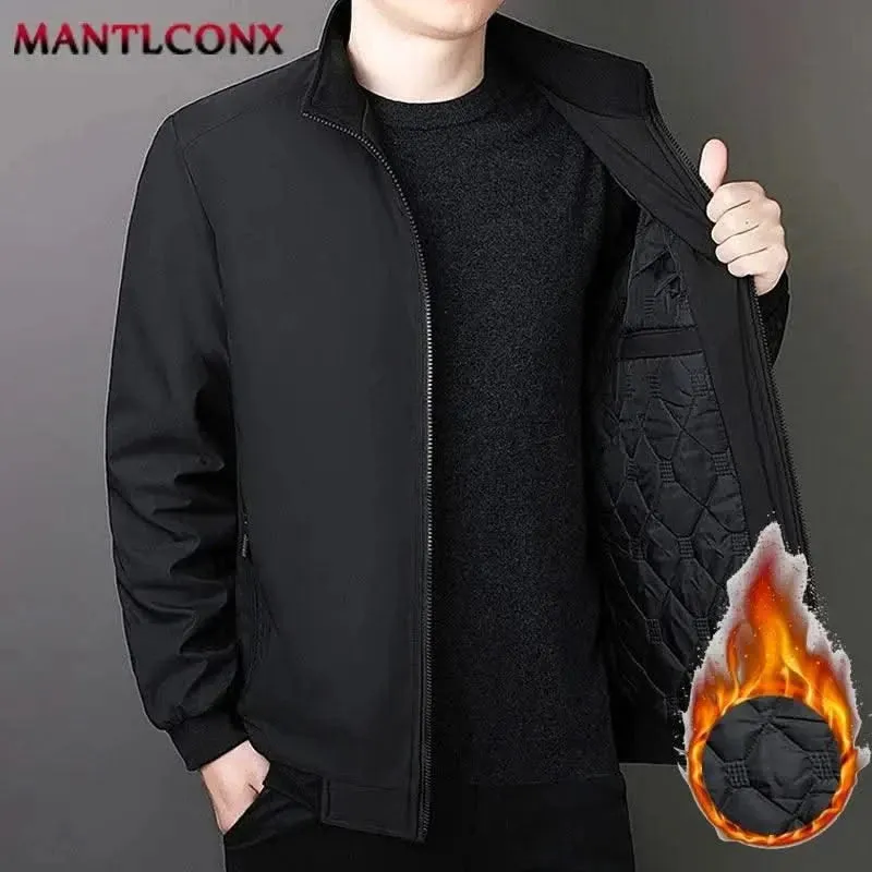 MANTLCONX Luxe Fleece-Lined Hooded Jacket for Men