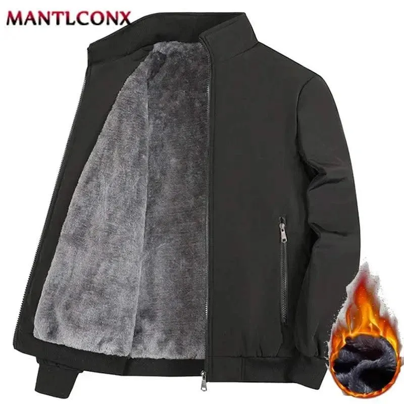 MANTLCONX Luxe Fleece-Lined Hooded Jacket for Men