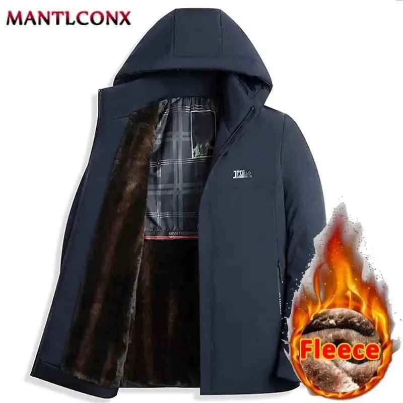 MANTLCONX Luxe Fleece-Lined Hooded Jacket for Men