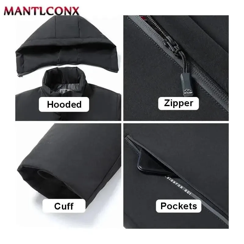 MANTLCONX Luxe Fleece-Lined Hooded Jacket for Men