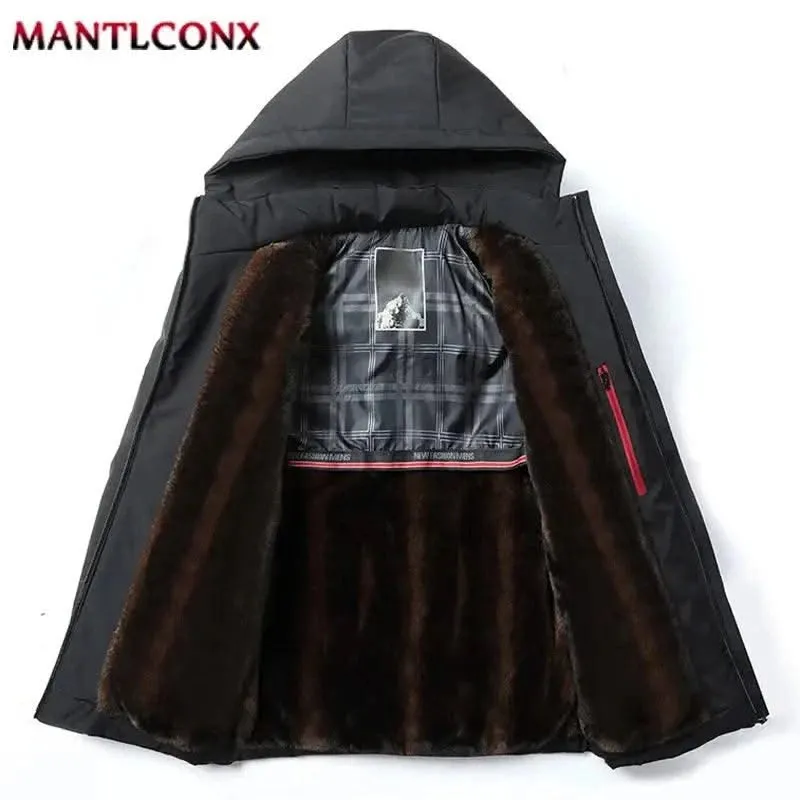 MANTLCONX Luxe Fleece-Lined Hooded Jacket for Men