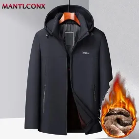 MANTLCONX Luxe Fleece-Lined Hooded Jacket for Men