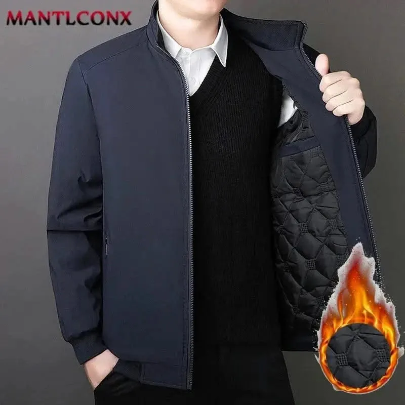 MANTLCONX Luxe Fleece-Lined Hooded Jacket for Men