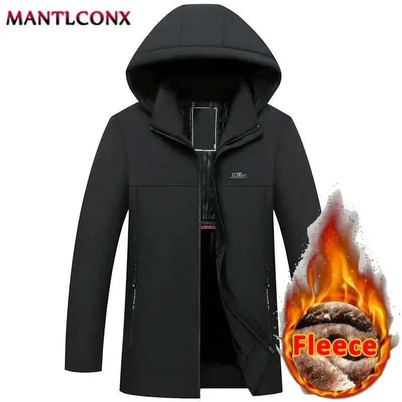 MANTLCONX Luxe Fleece-Lined Hooded Jacket for Men