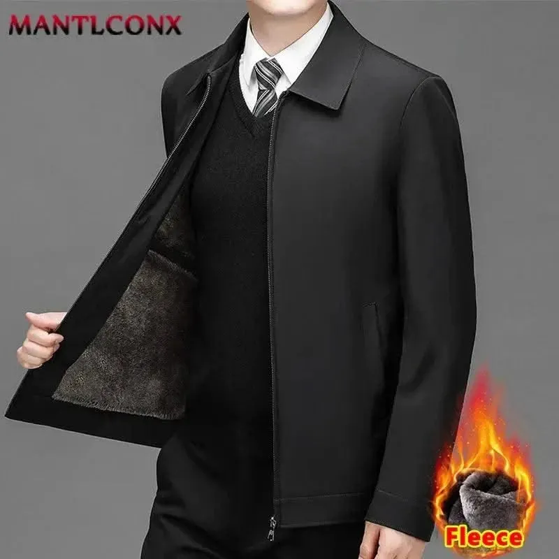 MANTLCONX Luxe Fleece-Lined Hooded Jacket for Men