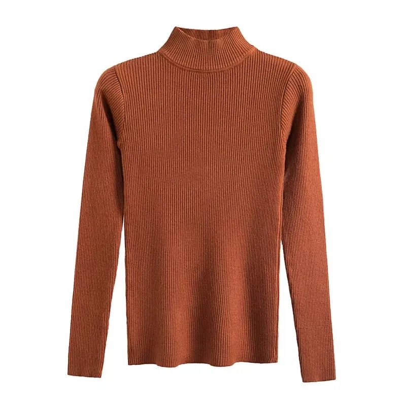 Marwin New-coming Autumn Winter Turtleneck Pullovers Sweaters Primer shirt long sleeve Short Korean Slim-fit tight sweater