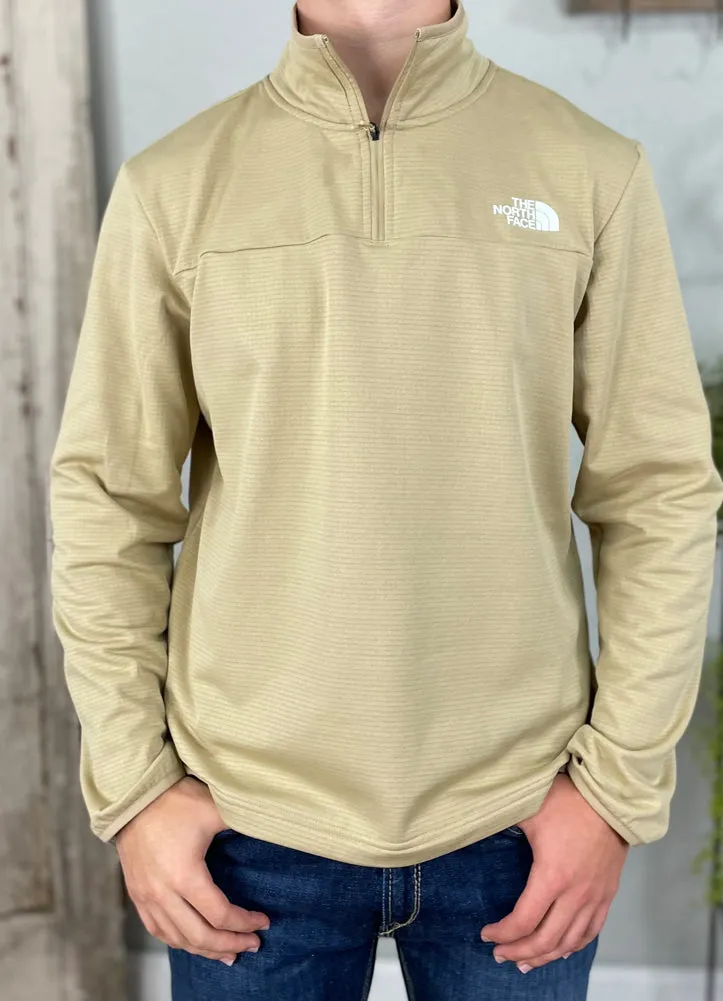 Men's Cedar Trail Grid Fleece 1/4 Zip in Khaki by The North Face