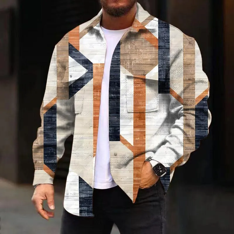 MEN'S FASHIONABLE CASUAL CORDUROY JACKET 00172633YM