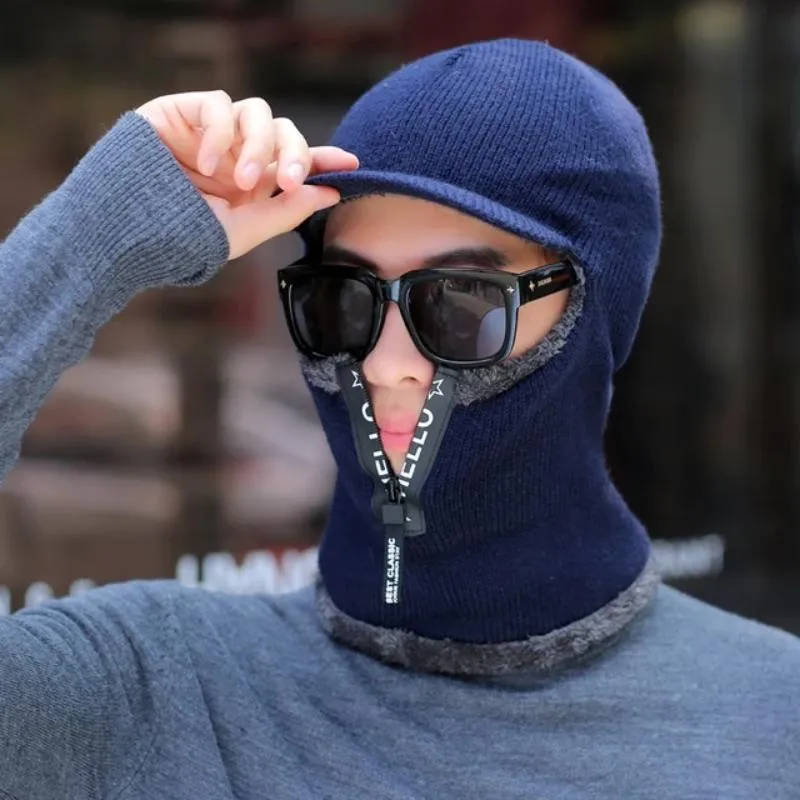 Men's Winter Knitted Balaclava Cap Ninja Mask Hat